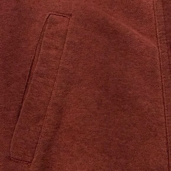 H&M button front hoodie type jacket. Two front pockets distressed at elbows - Picture 14 of 16